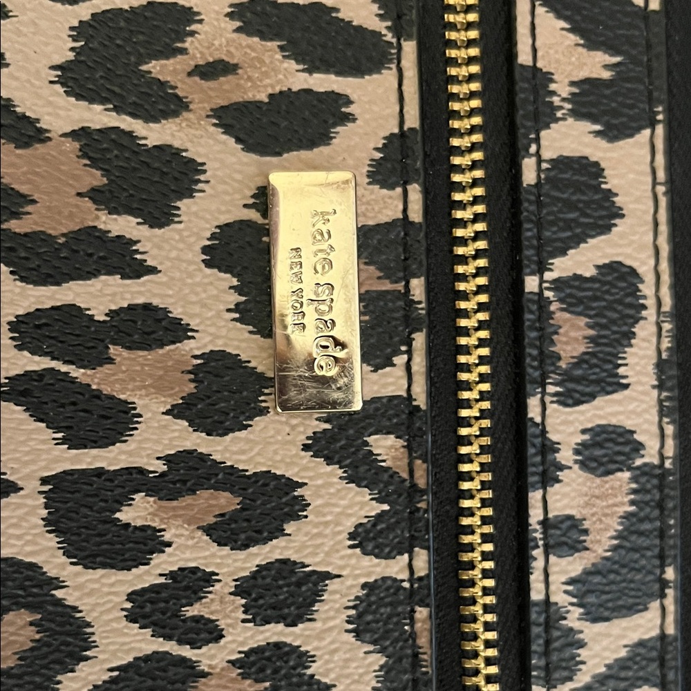 kate spade Leopard Print Wristlet in Brown and Black - Picture 3 of 5